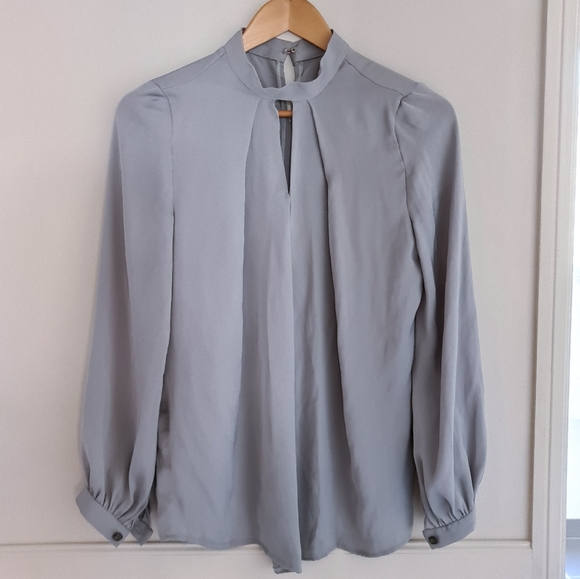 Gorgeous Custom Made Grey Blouse Longsleeve - Picture 2 of 5